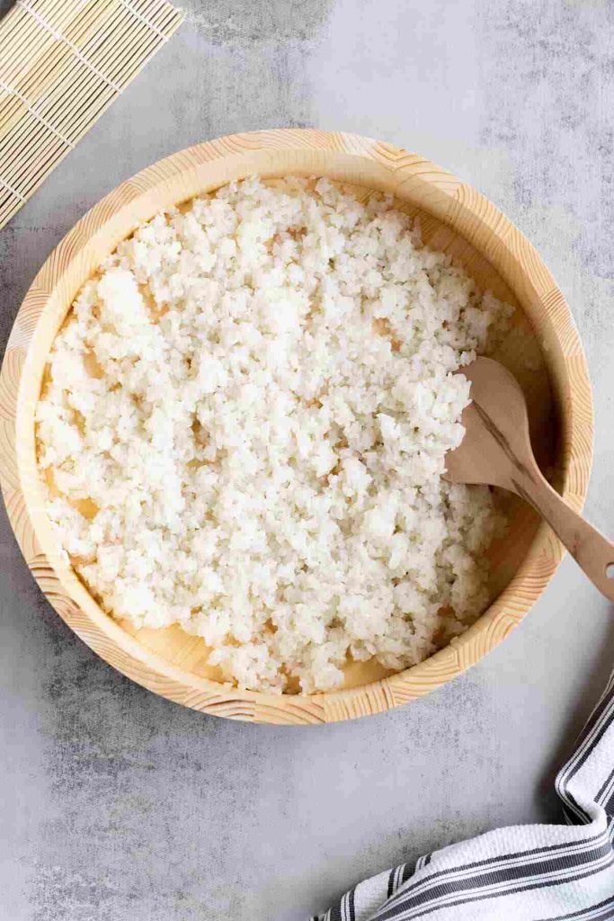 Making-Sushi-Rice-In-Rice-Cooker