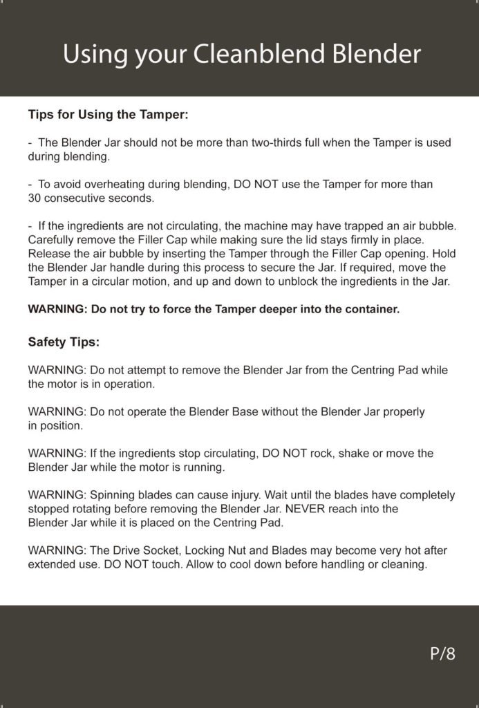 Do Not Forcefully Remove Jars From Motor For Safe Operation