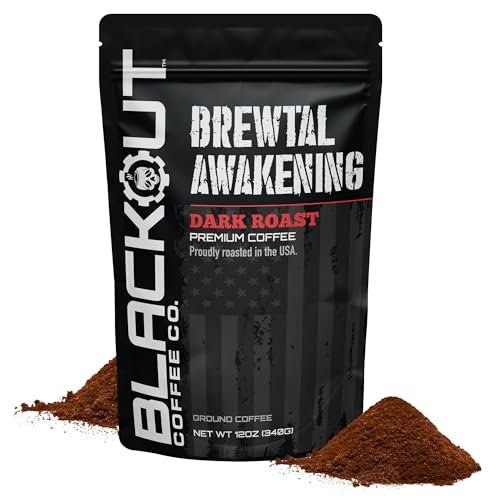 Blackout Coffee Brewtal Awakening Ground Coffee – Dark...