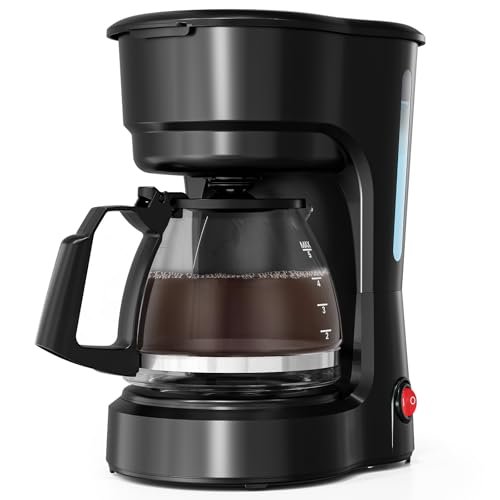 WAA 5 Cup Drip Coffee Maker, Portable Glass Pot.