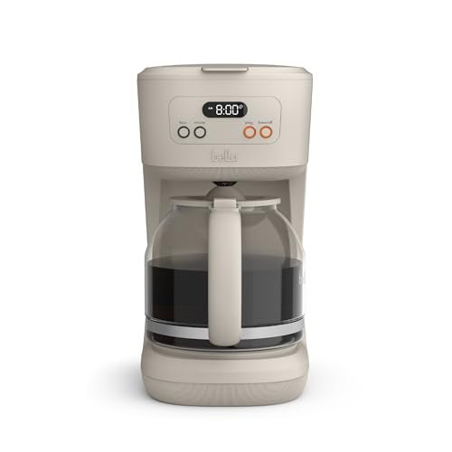 BELLA 12 Cup Programmable Coffee Marker, Reusable Filter...