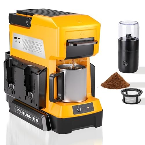 Taingwei Cordless Coffee Maker for Dewalt 20V Battery Pack.