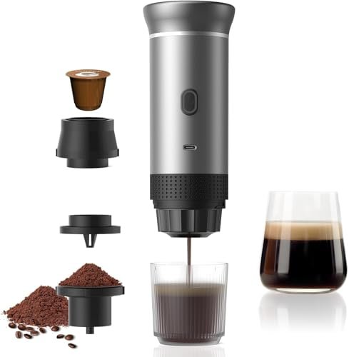 Zcyge 5-CUP Portable Coffee Maker Espresso Machine,...