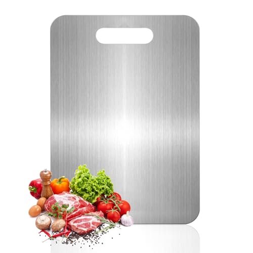 Titanium Cutting Board - 100% Pure Titanium Board for...