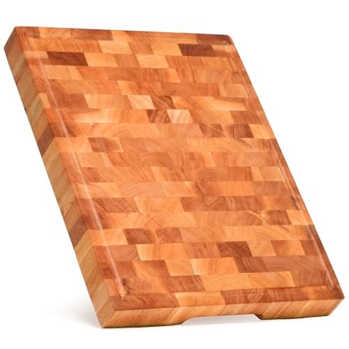 SHUMARU Mahogany End-Grain Wood Cutting Board – Butcher...