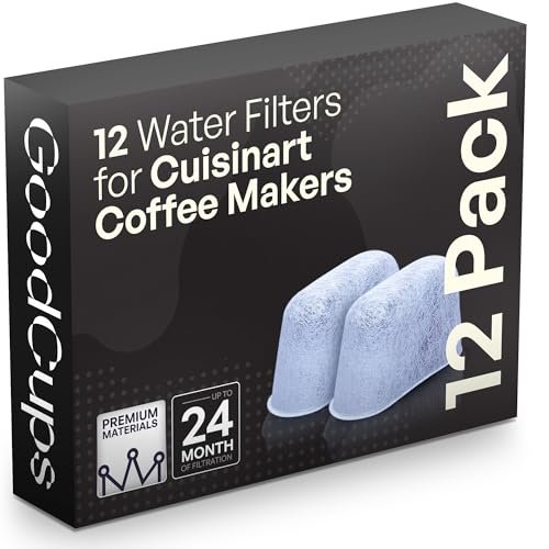 12 Pack Water Filters for Cuisinart Coffee Makers Charcoal...