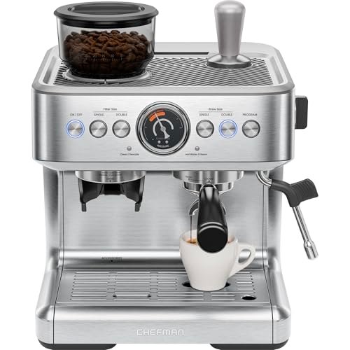 Chefman Crema Supreme 15 Bar Espresso Machine with Grinder.