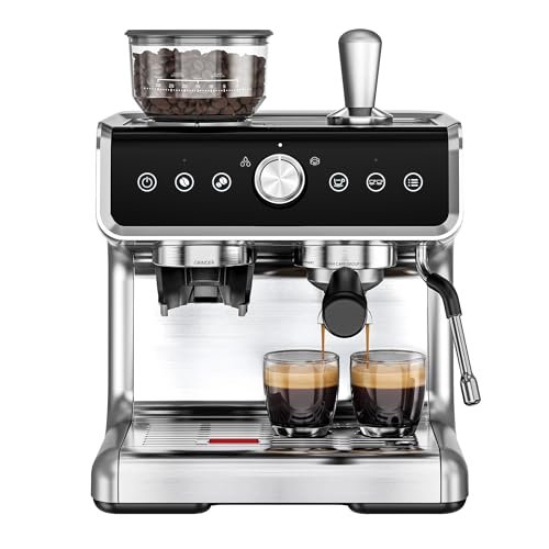 EUHOMY Espresso Machine with Grinder, 20 Bar Professional...