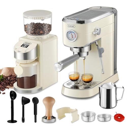 Gevi Espresso Machine 20 Bar with Grinder, Professional...