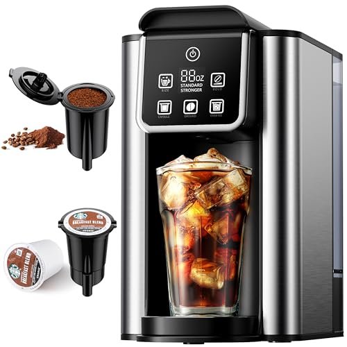 KIDISLE Hot & Iced Coffee Maker with Bold Setting.