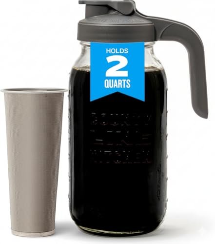 County Line Kitchen Glass Cold Brew Coffee Maker Pitcher.