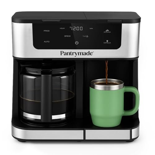 Pantrymade Deluxe 12-Cup Coffee Maker & Single Serve Brewer.