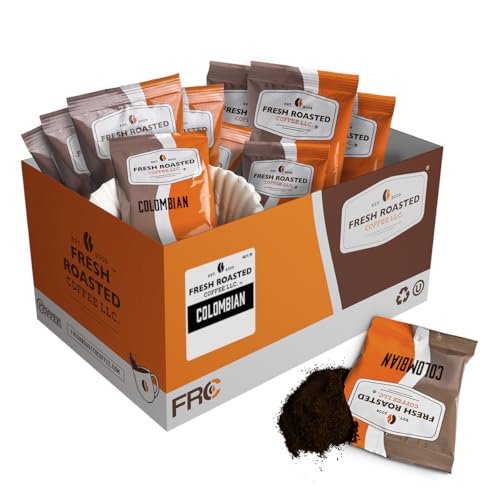 Fresh Roasted Coffee, Colombian, Pre-Ground Fractional...