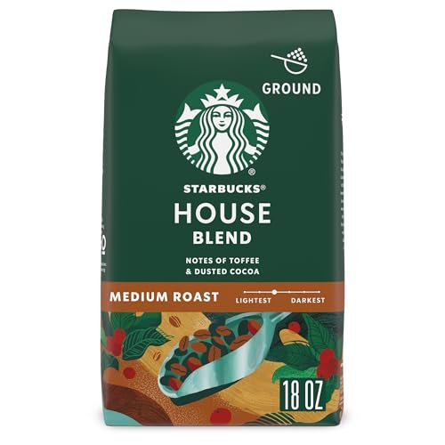 Starbucks Ground Coffee, Medium Roast Coffee, House Blend,...