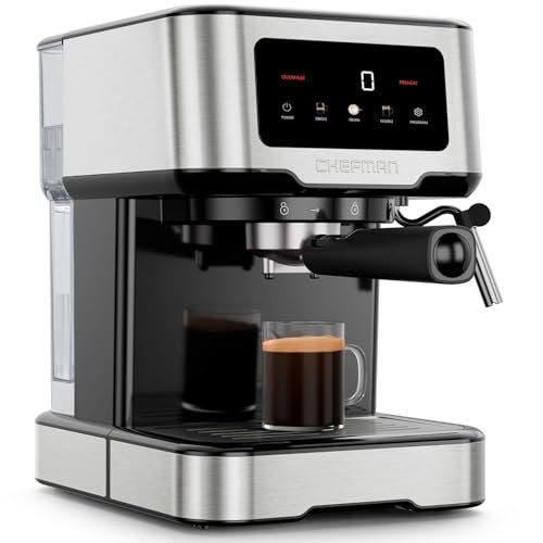 Chefman CraftBrew Espresso Machine, 15-Bar Pump Digital...