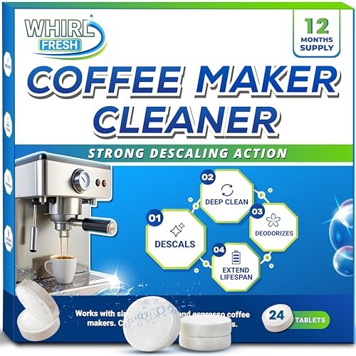 Whirl Fresh Coffee Machine Descaler Tablets – 24 Count...