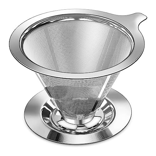 Pour Over Coffee Dripper, Slow Drip Paperless Reusable...