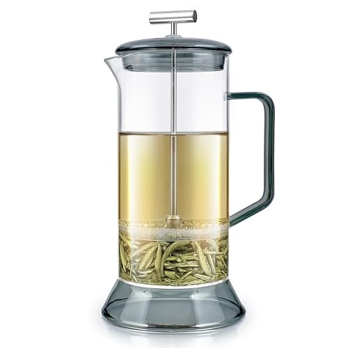 Teabloom Toulouse Borosilicate Glass Tea Press and Coffee...