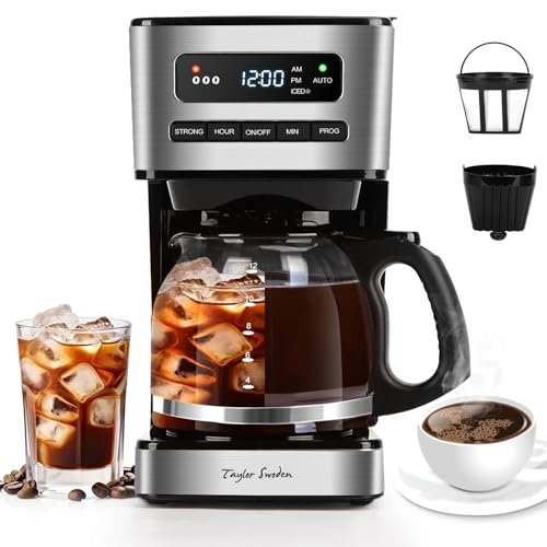Taylor Swoden Programmable Coffee Makers 12 Cup, Hot and...