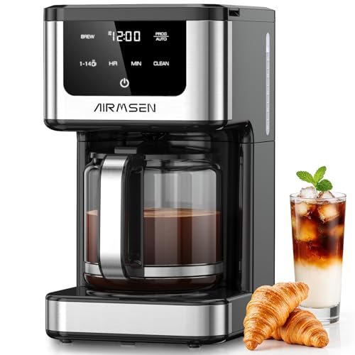 AIRMSEN 14-Cup Programmable Drip Coffee Maker –...