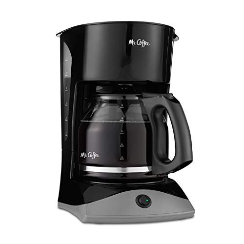 Mr. Coffee Black Coffee Maker, 12 Cups, Auto Pause Carafe.