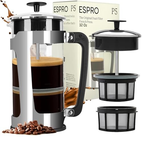 ESPRO P5 French Press Coffee Maker – Double Micro-Filter.