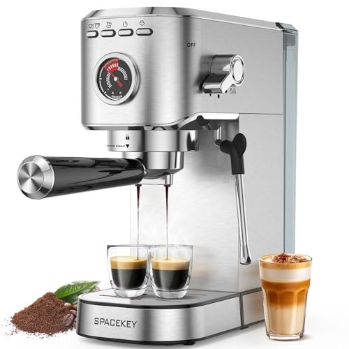 Spacekey Espresso Machine 20 Bar, 1350W Expresso Coffee...