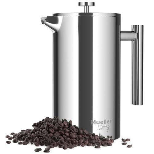 MuellerLiving French Press Coffee Maker 34oz, Stainless...