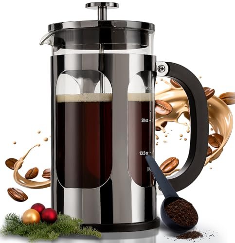 BAYKA French Press Coffee Maker, Travel Friendly, Stainless...