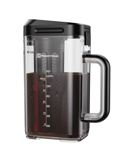 Maestri House Compact Cold Brew Coffee Maker, Leakproof...