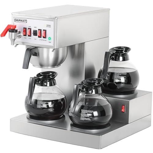 NUPANT 12 Cup Commercial Coffee Maker, Auto Filling Drip...