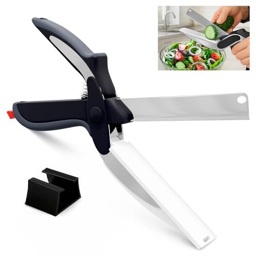 2 in 1 Kitchen Scissors for Food with Cutting Board.