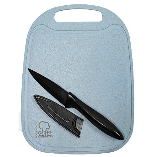 Chef Craft Select Wheat Straw Cutting Board and Knife Set.