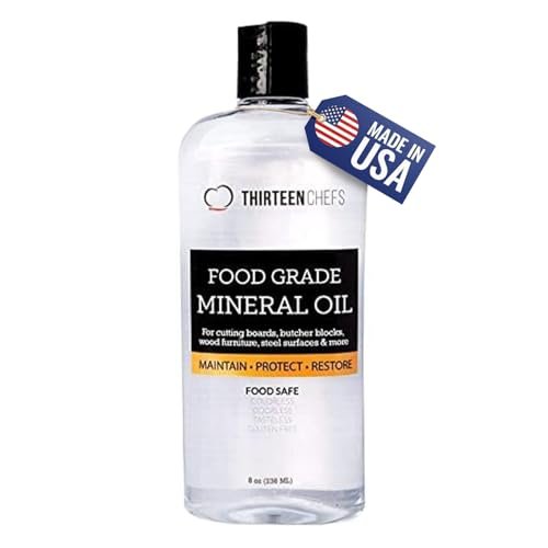 Thirteen Chefs Mineral Oil - 8 oz Food Grade Conditioner.