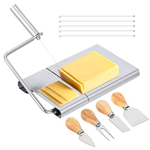 Ingcebo Stainless Steel Cheese Cutting Board with Wire...