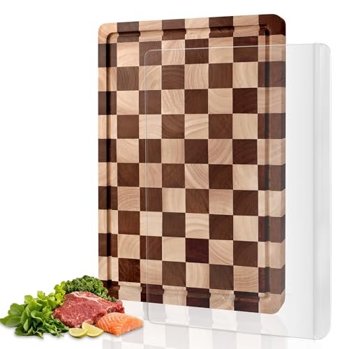 Checkered Cutting Board and Acrylic Cutting Board Set for...
