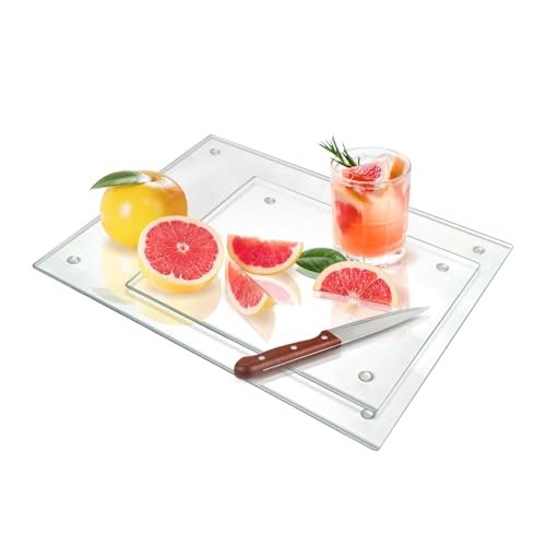 Seelenruhe Tempered Glass Cutting Boards for Kitchen...