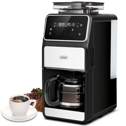 Gevi 10-Cup Grind & Brew Coffee Maker, Burr Grinder.
