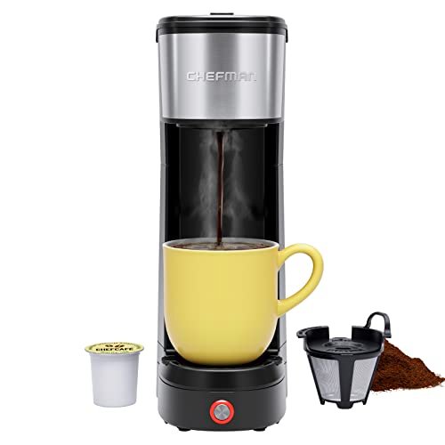 Chefman Single Serve Coffee Maker: K-Cup & Ground...