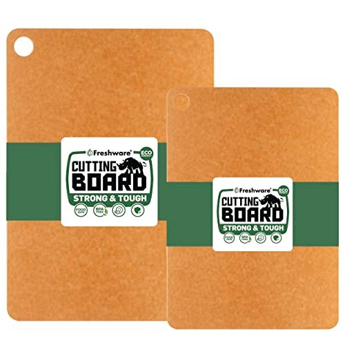 Freshware Wood Cutting Boards for Kitchen, Dishwasher Safe
