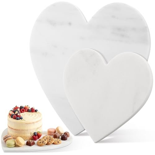Teecyhooo 2 Pcs Valentine Heart Shaped Marble Cutting...