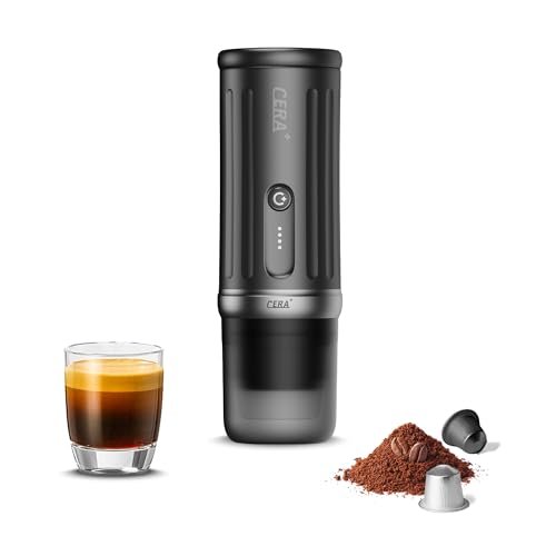 CERA+ Self-Heating Portable Espresso Machine,Up to 8 Cups,...