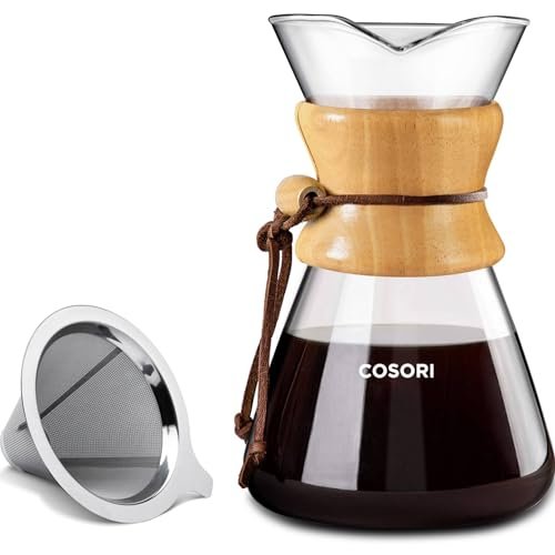 COSORI Pour Over Coffee Maker with Double Layer Filter...