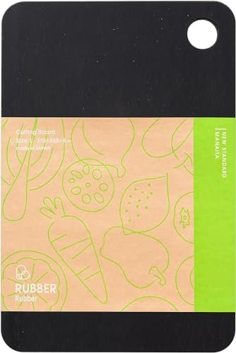 NOBODA RUBBER Rubber Cutting Board, Black, L, NBD003 Model.