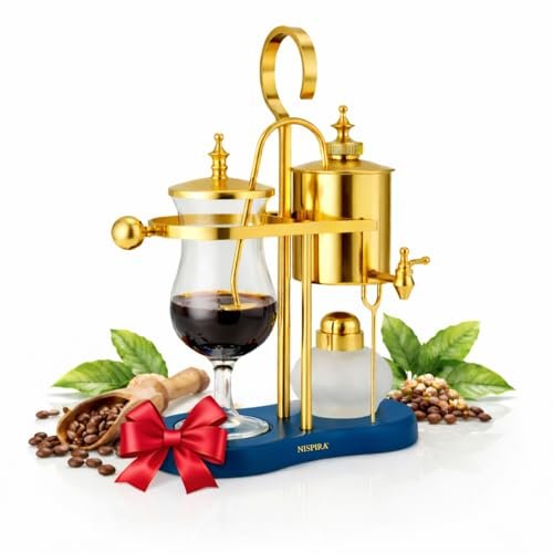 Nispira Belgian Balance Syphon Vacuum Coffee Maker, Gold...