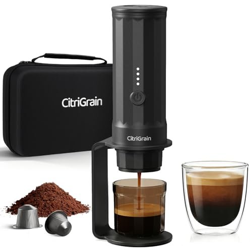 Citrigrain Portable Electric Espresso Maker, Self-Heating...