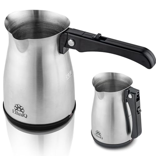 ETHNIQ Turkish Coffee Pot - Stainless Steel, Electric,...