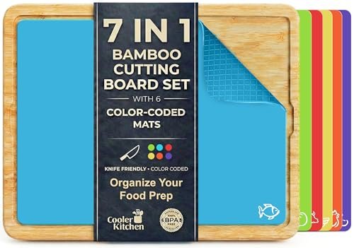 Cooler Kitchen Wooden Cutting Boards for Kitchen with Mats.