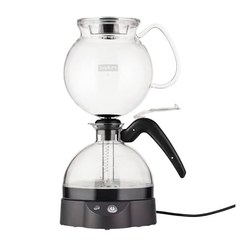 Bodum 34oz ePebo Electric Vacuum Coffee Maker, Glass Funnel.