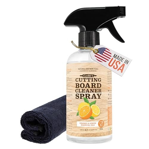 CLARK'S Natural Cutting Board Spray Cleaner, with...